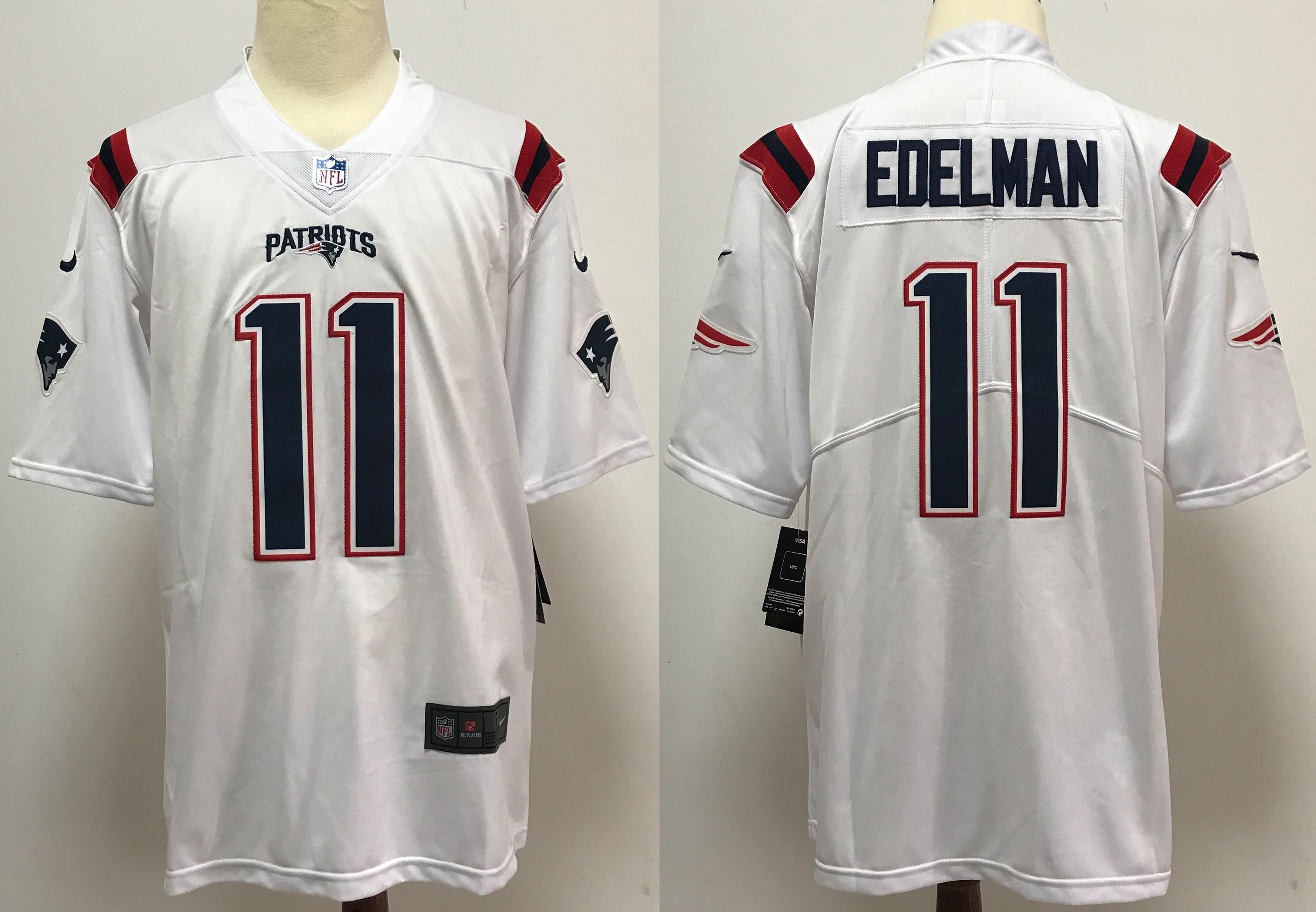 Men New England Patriots #11 Edelman White Nike Vapor Untouchable Stitched Limited NFL Jerseys